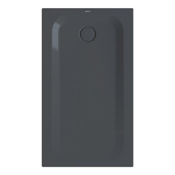 Bette Ultra Duschwanne Schwarz 1300x750x35mm Rechteck mit Minimum-Träger GT-Stahl