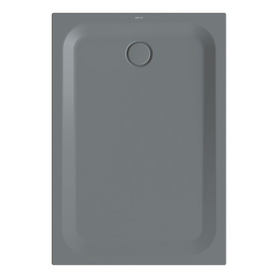 Bette Ultra Duschwanne Smoke 1300x900x35/30mm BetteGlasur Plus mit Minimum-Träger Rechteck GT-Stahl