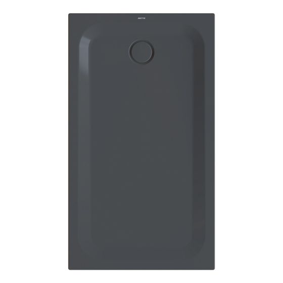 Bette Ultra Duschwanne Schwarz 1400x800x35mm Rechteck mit Wannenträger GT-Stahl