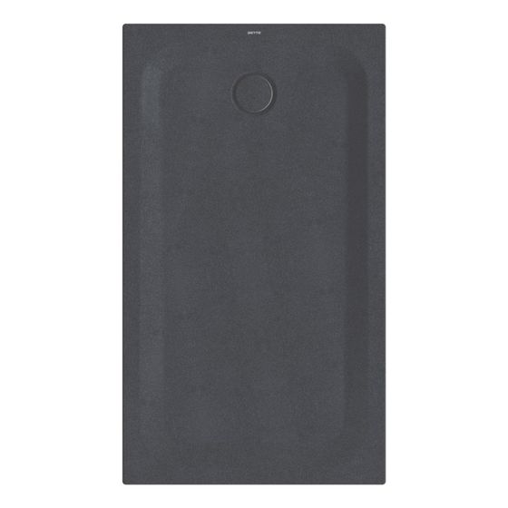 Bette Ultra Duschwanne Midnight 1400x800x35/30mm BetteGlasur Plus mit Minimum-Träger Rechteck GT-Stahl