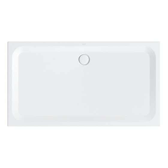 Bette Ultra Duschwanne Edelweiß 1800x1000x35/30mm BetteGlasur Plus mit Minimum-Träger Rechteck GT-Stahl