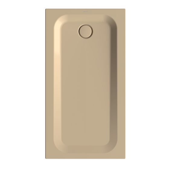 Bette Ultra Duschwanne Bahama beige 1400x750x35/30mm BetteGlasur Plus mit Minimum-Träger Rechteck GT-Stahl