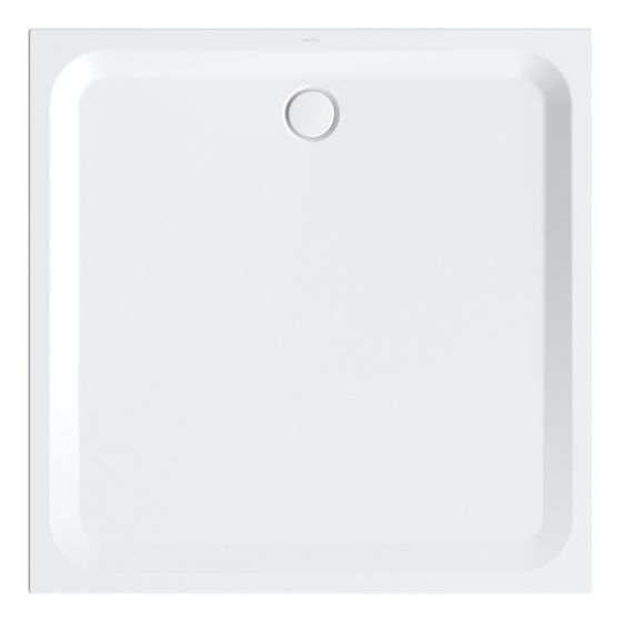 Bette Ultra Duschwanne Edelweiß 1400x1400x35/30mm BetteGlasur Plus Rechteck GT-Stahl