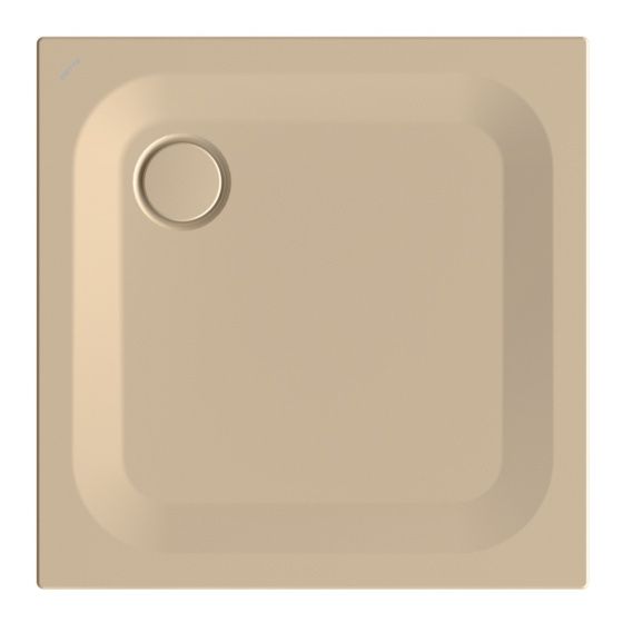 Bette Ultra Duschwanne Bahama beige 800x800x25/30mm BetteGlasur Plus Rechteck GT-Stahl