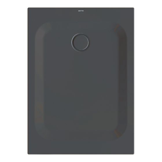 Bette Ultra Duschwanne Schwarz 1100x800x35mm Rechteck mit Wannenträger GT-Stahl