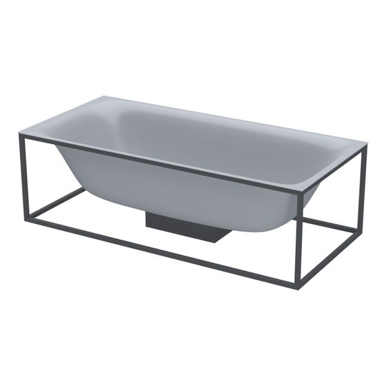 Bette Lux Shape Badewanne Quartz 1900x900x450/8mm 2-Sitzer Rechteck GT-Stahl