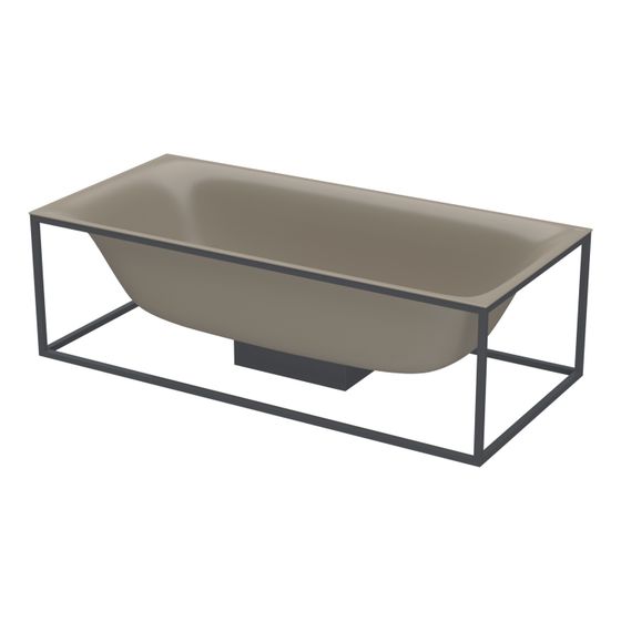 Bette Lux Shape Badewanne Graphite 1900x900x450/8mm 2-Sitzer Rechteck GT-Stahl