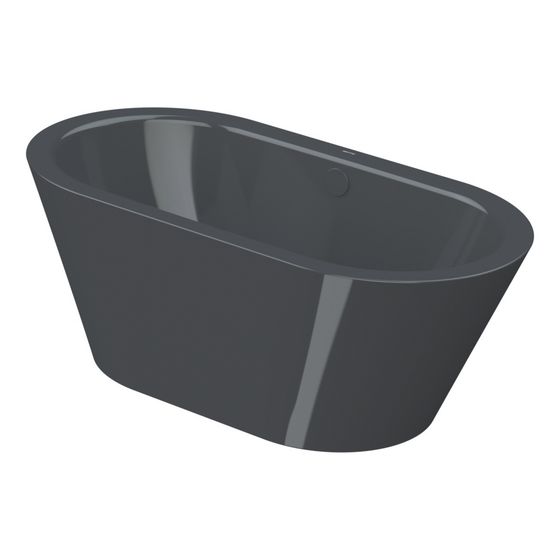 Bette Starlet Oval Silhouette Badewanne Schwarz 1500x800x420/575mm 2-Sitzer GT-Stahl