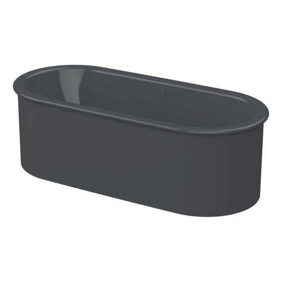 Bette Suno Oval Badewanne Schwarz 1775x775x420mm 2-Sitzer GT-Stahl
