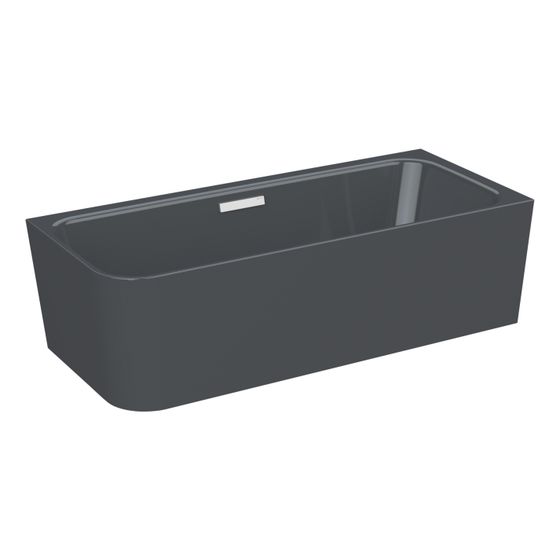 Bette Art V Badewanne Eck Schwarz 1850x800x420/560mm Sonderform 2-Sitzer GT-Stahl