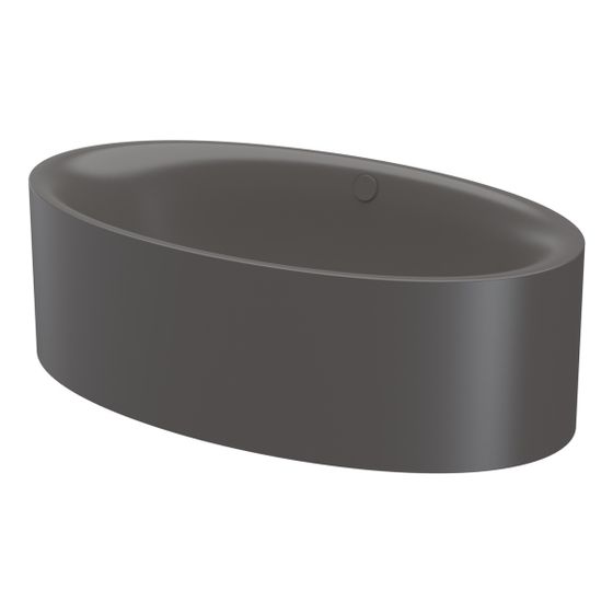Bette Oval Eve Silhouette Badewanne Anthracite 1800x1000x450mm 2-Sitzer GT-Stahl