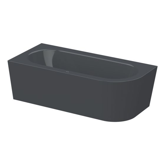Bette Starlet IV Silhouette Badewanne Eck Schwarz 1750x800x420/575mm Sonderform 2-Sitzer GT-Stahl