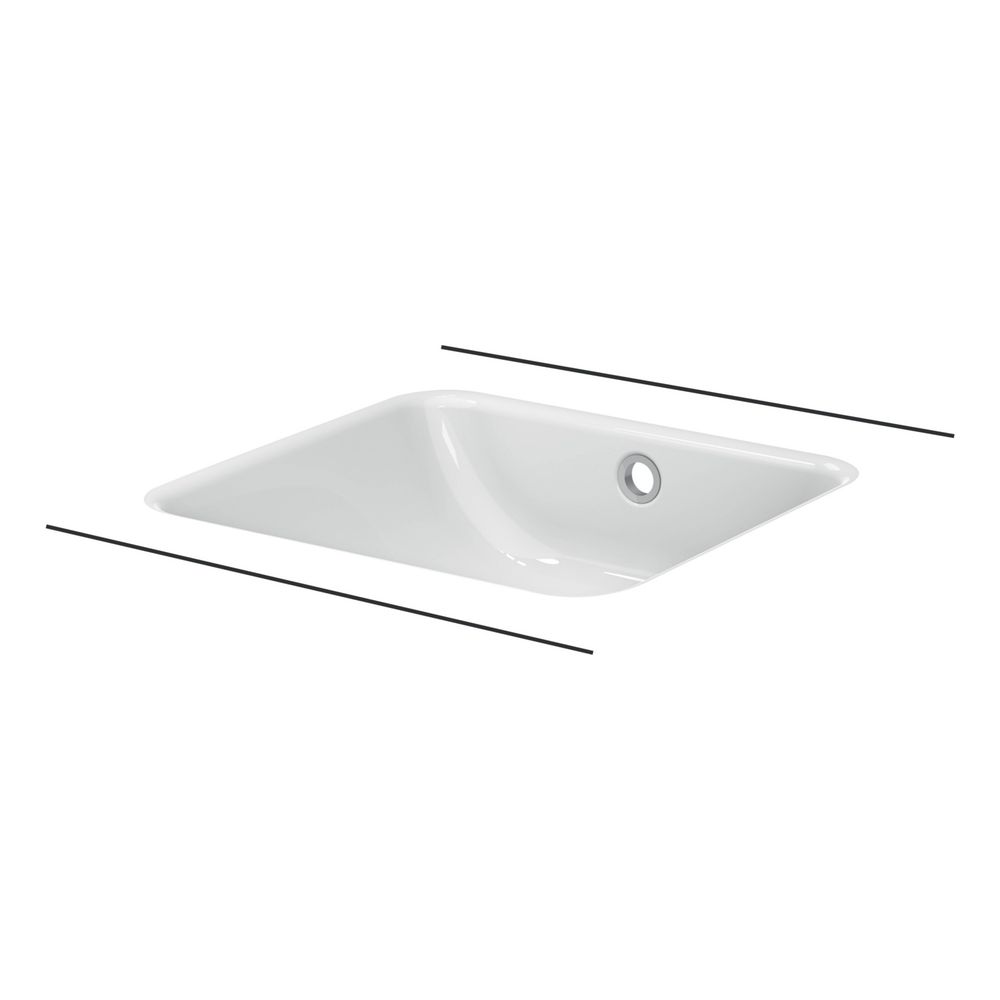 Bette One Waschtisch Manhattan 434x416x130/2mm Rechteck Unterbau BetteGlasur Plus GT-... BETTE-A135-002PW 4038565735583 (Abb. 1)