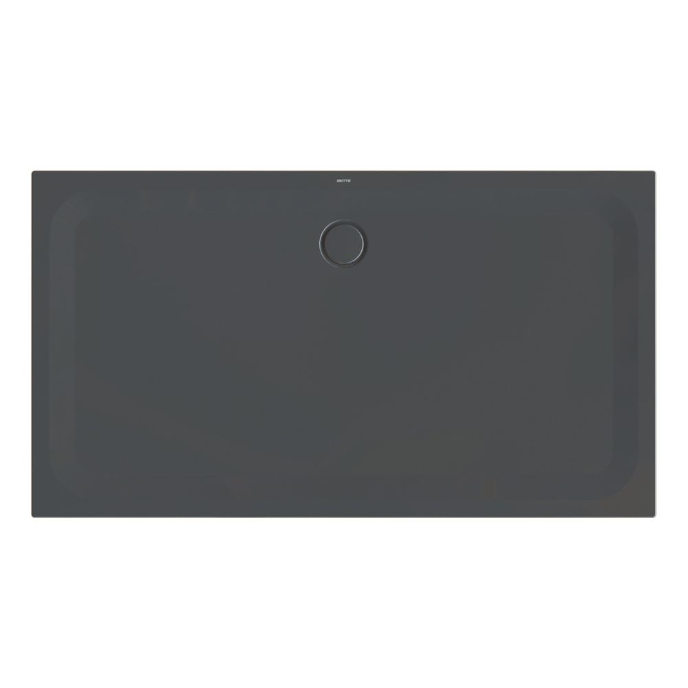 Bette Ultra Duschwanne Schwarz 1800x1000x35/30mm Rechteck mit Minimum-Träger GT-Stahl... BETTE-5808-056T1 4038565280021 (Abb. 1)