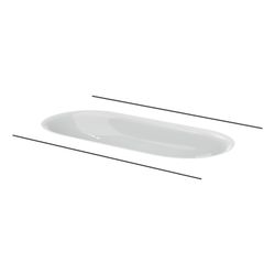 Bette Comodo Oval Waschtisch Ebony 774x380x120/2mm Unterbau GT-Stahl... BETTE-A218-035 4038565218468 (Abb. 1)