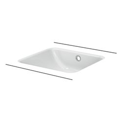 Bette One Waschtisch Manhattan 434x416x130/2mm Rechteck Unterbau BetteGlasur Plus GT-... BETTE-A135-002PW 4038565735583 (Abb. 1)