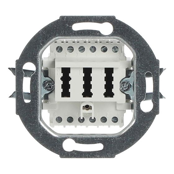 Busch Jäger TAE-Anschlussdose 0242/04 2x6/6 NFF alpinweiß für 2 Telefone und 1 Datenendgerät