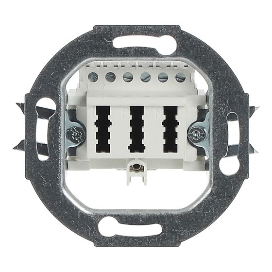 Busch Jäger UP Anschlussdose TAE 0243/04 3x6NFN alpinweiss