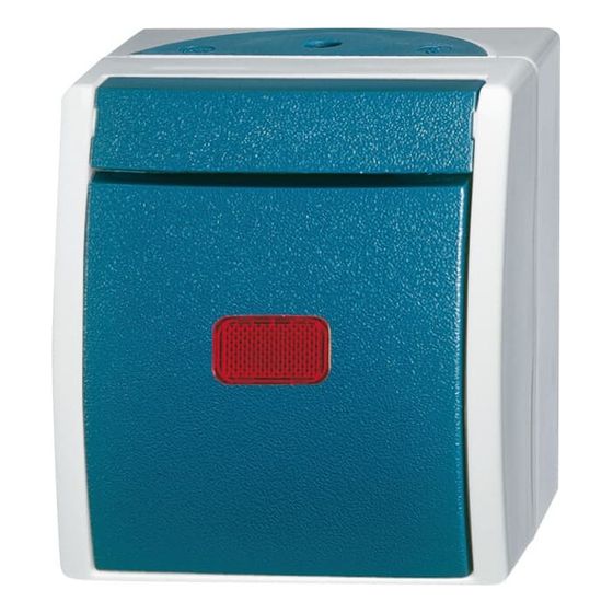 Busch Jäger APWG ocean Kontroll 2601/6SKW-53 Wippkontrollschalter grau/blaugrün