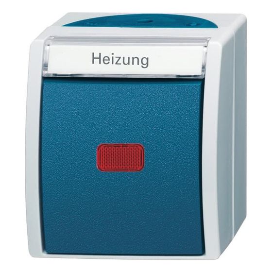 Busch Jäger APWG ocean Heizung 2601/6SKWNH-53 Notschalter Aus Wechsel grau blaugrün