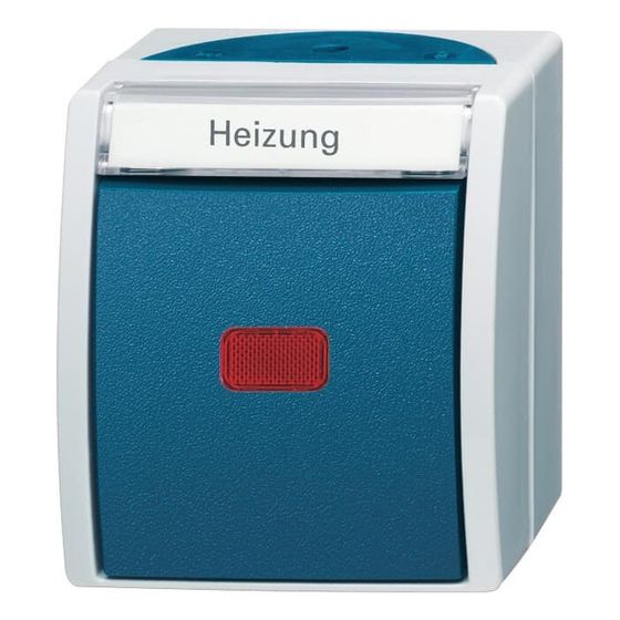 Busch Jäger APWG ocean Heizung 2601/2SKWNH-53 Notschalter 2polig grau/blaugrün