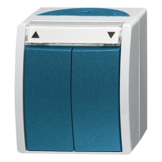 Busch Jäger Jalousietaster 2621/4W-53 1polig grau/blaugrün