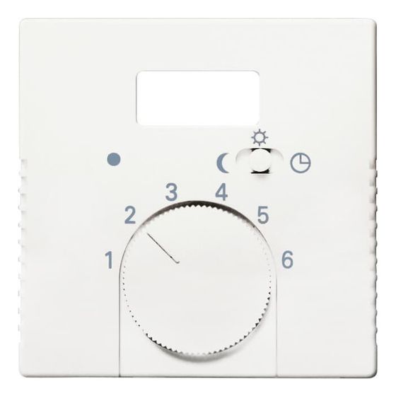 Busch Jäger carat Thermostat-Abdeckung 1795TA-84 mit Schalter davos/studioweiss
