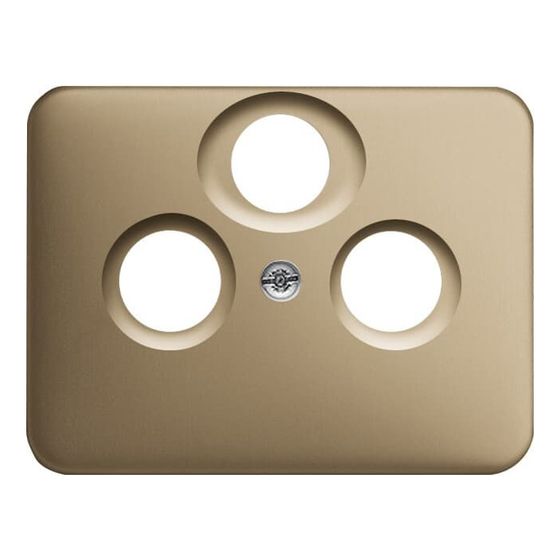 Busch Jäger alpha nea Koax-Abdeck 1743-03-21-101 3Loch bronze Zentralscheibe TV Radio SAT 3-fach