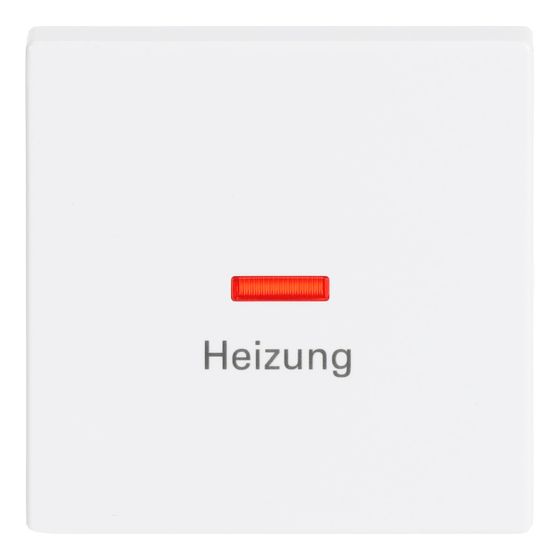 Busch Jäger Wippe Heizung-Notschal 1789H-84 studioweiss mit Aufdruck Heizung-Notschalter