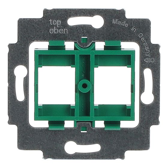 Busch Jäger UP Tragring mit grünem Sockel 1810 für 2 Modular Jack Einsätze