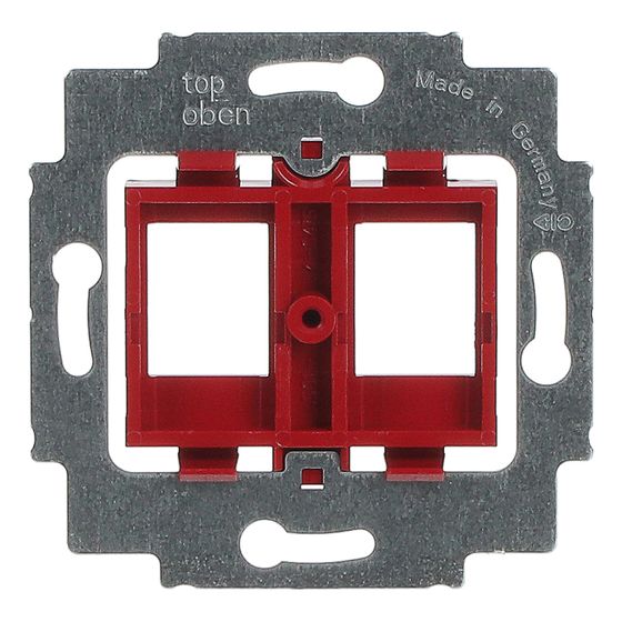 Busch Jäger UP Tragring mit rotem Sockel 1812 für 2 Modular Jack