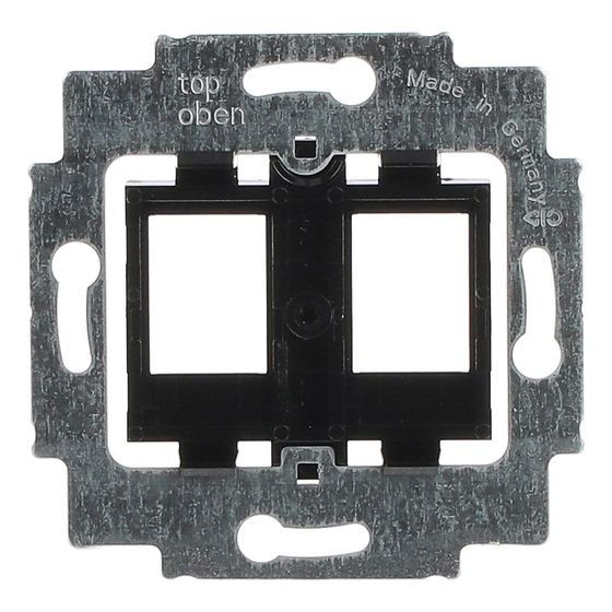 Busch Jäger UP Tragring schwarz Sockel 1814 für 2 Modular Jack Einsätze CAT5