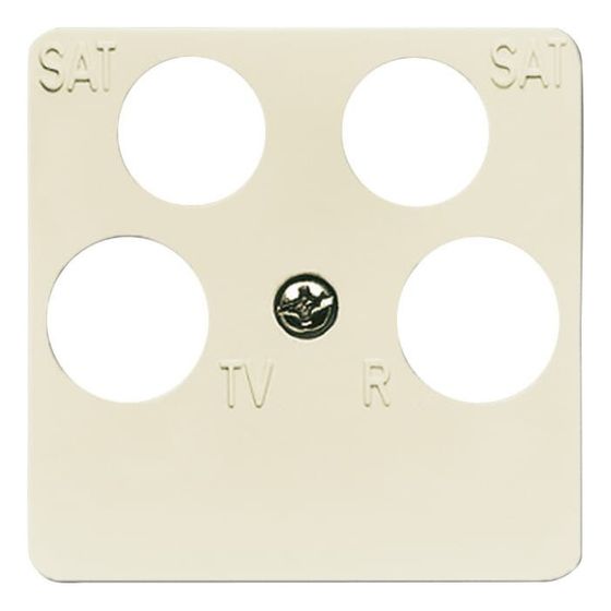 Busch Jäger Duro 2000 SI Koax-Abd. 1743/10-04-212 4Loch weiss 50x50mm