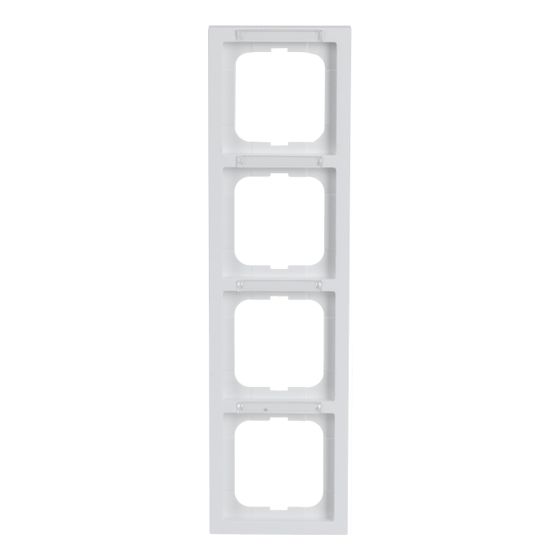 Busch Jäger future linear Abdeckrahmen 1724-184 NSK 4fach studioweiß senkrecht mit Sichtfenster