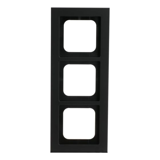 Busch Jäger Abdeckrahmen schwarz matt 1723-275 3-fach Busch-axcent pur