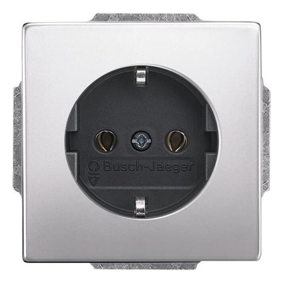 Busch Jäger pur edelstahl Schuko Kombi 20EUC-866 Edelstahl