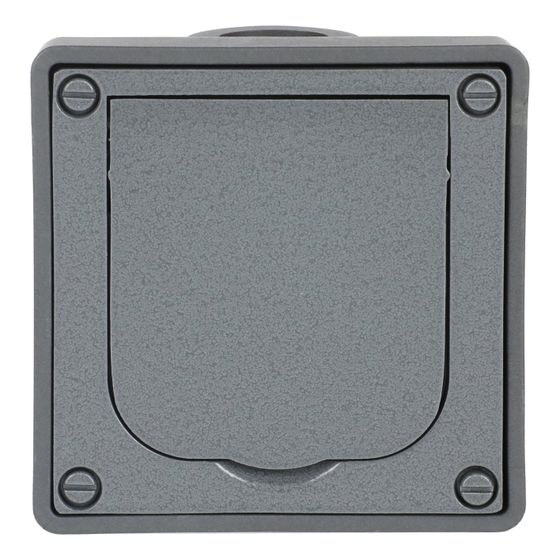 Busch Jäger UPWG Aluminium Schuko 20 EFDB2 Steckdose für Wandeinbau mit 2 Einführungen M20