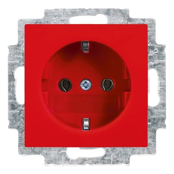 Busch Jäger balance SI Schuko Kombi 20 EUC-917 rot Steckdosen-Einsatz 250 V 16 A