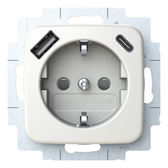 Busch Jäger SCHUKO USB-A+C 20 EUCB2USBAC-214 Steckdose mit 1x USB-A und 1x USB-C