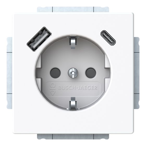 Busch Jäger SCHUKO USB-A+C 20 EUCB2USBAC-84 Steckdose mit 1x USB-A und 1x USB-C