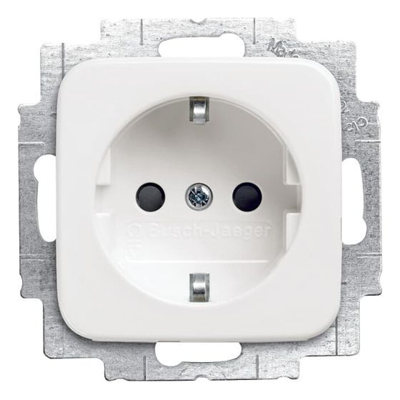 Busch Jäger Reflex SI Schuko Kombi 20 EUCBLI-214 mit LED-Beleuchtung alpinweiss