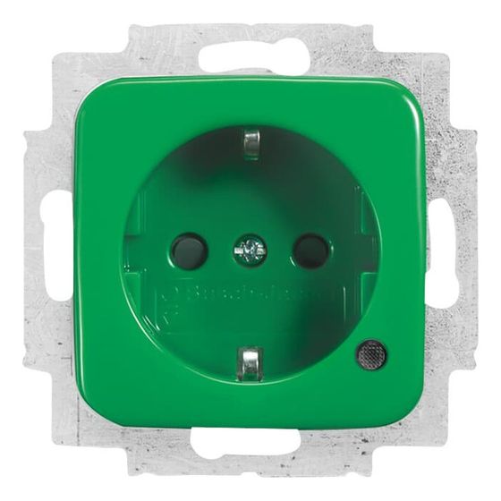 Busch Jäger SCHUKO 20 EUCBL-13-212 Steckdosen-Einsatz grün RAL6032 Reflex SI