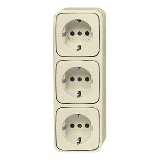 Busch Jäger Dreifachsteckdose Duro 2000 AP Schuko 2300-03EAP 16 A weiß