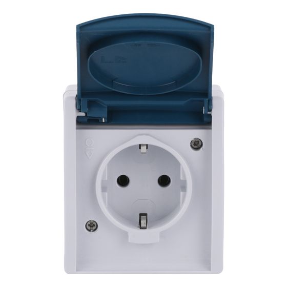 Busch Jäger APWG ocean AP Schuko 20EW-53 Steckdose 1fach grau/blaugrün IP44
