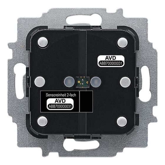 Busch Jäger Taster BA 4-fach 6108/07 mit integriertem Temperaturfühler und Busankoppler 24 V KNX