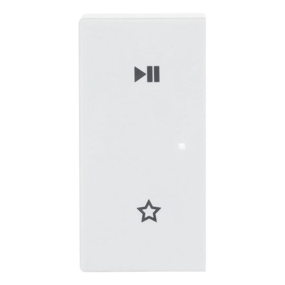 Busch Jäger Wippe studiowei 6237-21-84 Busch-free@home Abdeckungen 2-fach links mit Symbol Play/Pause