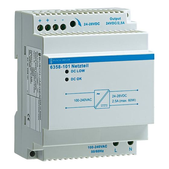 Busch Jäger Netzteil REG 6358-101 2500 mA SELV 90x72x64mm