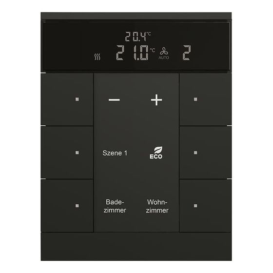 Busch Jäger Raumtemperaturregler 6fach BE SBR/U6.0.11-885 schwarz matt