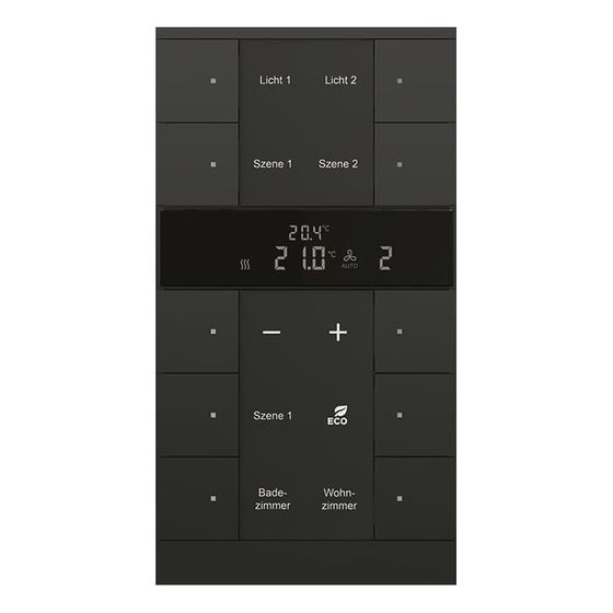 Busch Jäger Raumtemperaturregler 10fach BE SBR/U10.0.11-885 schwarz matt