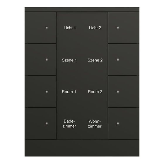 Busch Jäger Bedienelement 8f SB/U8.0.11-885 schwarz matt mit KNX-Busankoppler